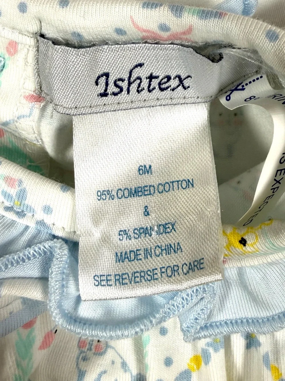 ISHTEX Goose Bunny Dress Baby Girl 6M Country Cottagecore Easter‎ Pastel Ruffle